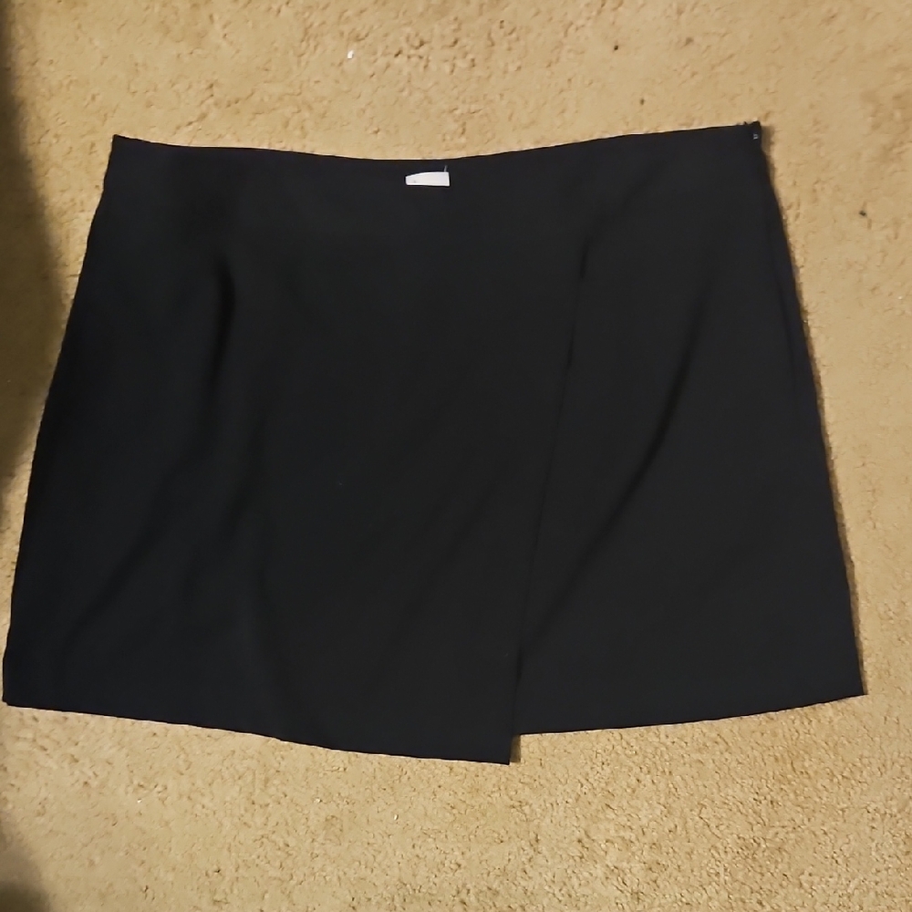 A New Day Black Asymmetrical Pencil Mini Skirt